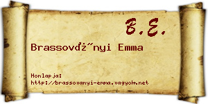 Brassoványi Emma névjegykártya