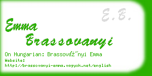 emma brassovanyi business card